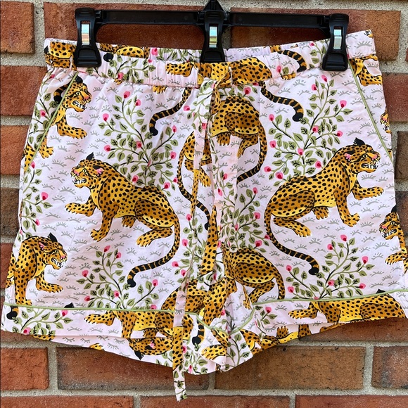 🆕 Printfresh Organic Cotton Short PJ Set Pockets S Bagheera Blush/Leopard Floral - Picture 7 of 14